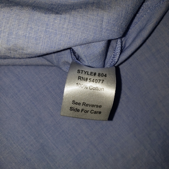 CAbi Blue Oxford Shirt Size Small Button Up Pintuck Pleated Tailored Career Work - Picture 11 of 13